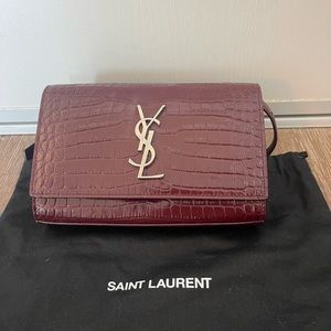 YSL Croc Kate Belt Bag